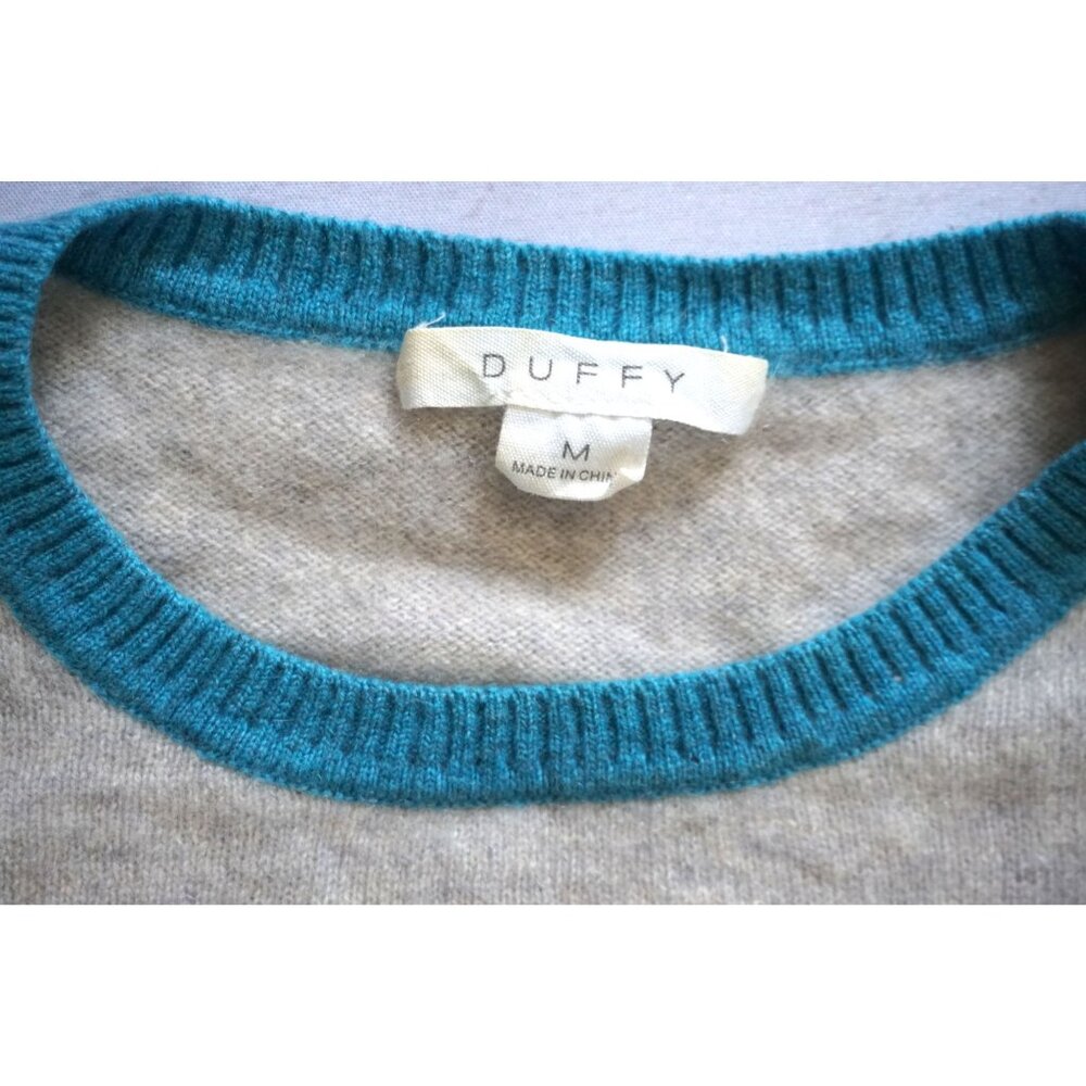 Duffy Leopard Sleeve Boxy Cashmere Sweater - Size M - Picture 3 of 5